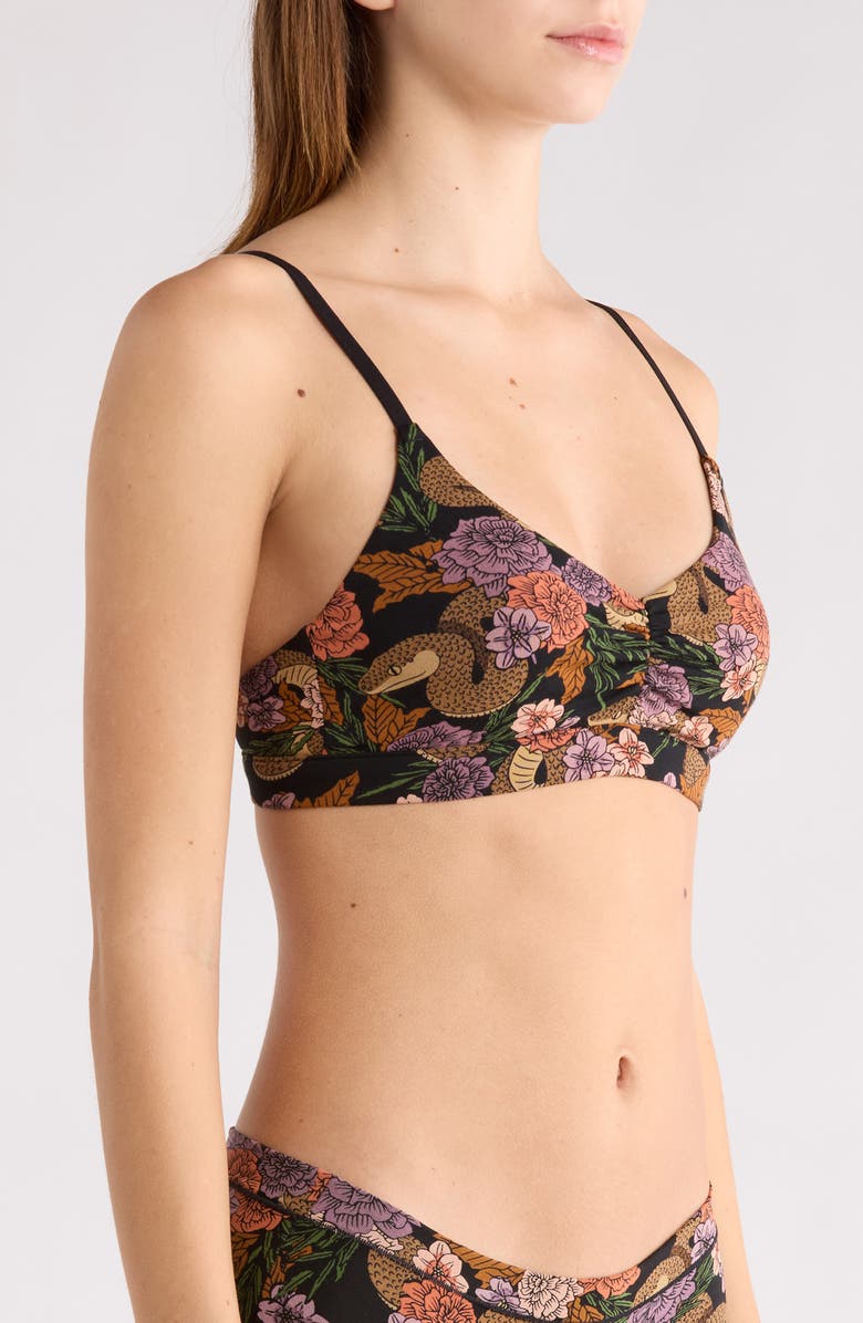 MeUndies FeelFree Bra, Alternate, color, Garden Snake