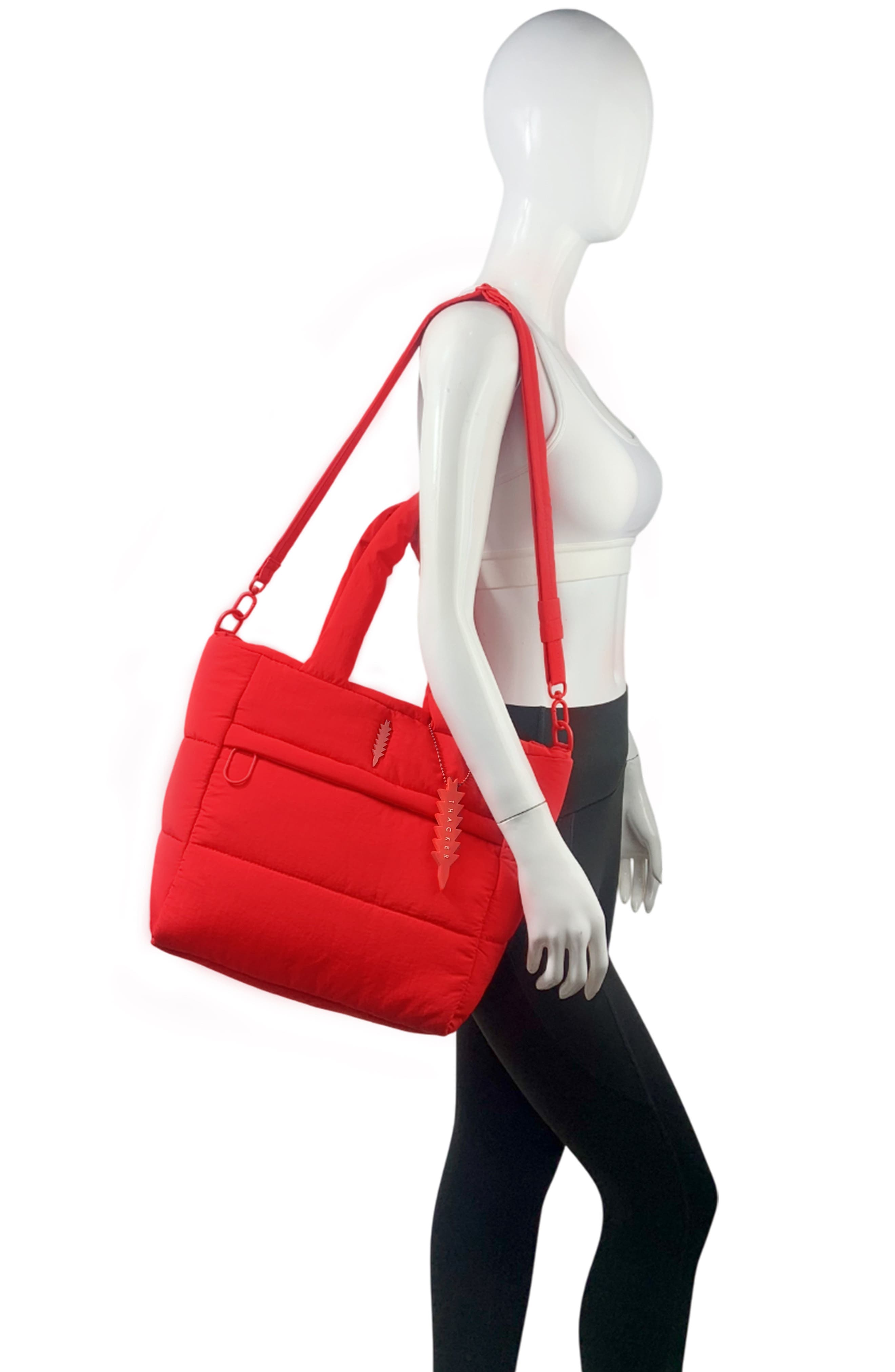 Thacker Quinn Quilted Medium Tote Bag, Alternate, color, Apple