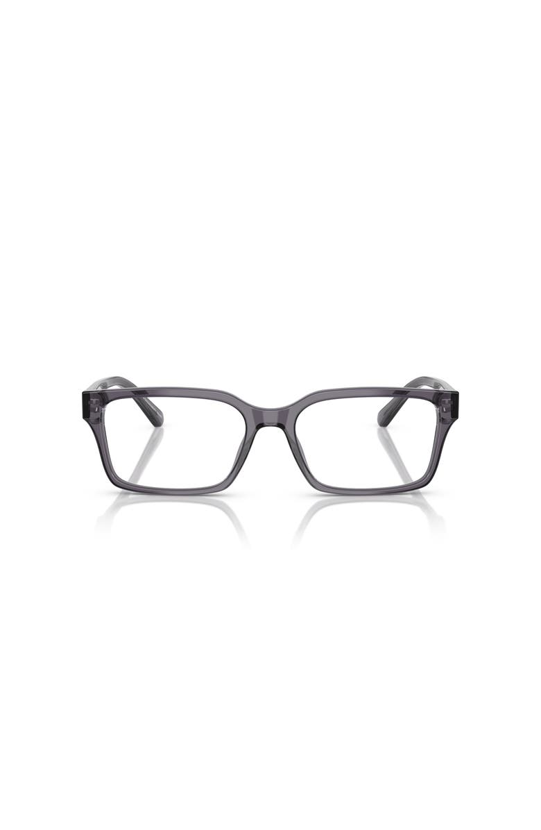 Emporio Armani 53mm Rectangle optical glasses, Alternate, color, Grey