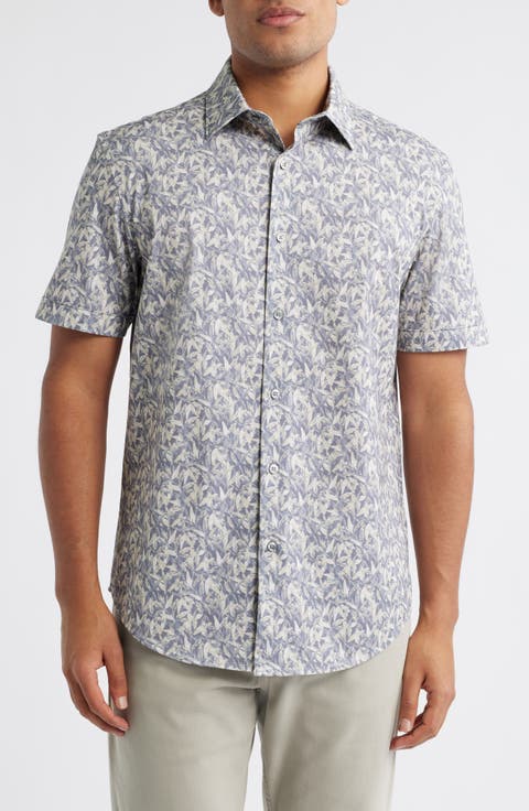 Miles OoohCotton® Floral Short Sleeve Button-Up Shirt