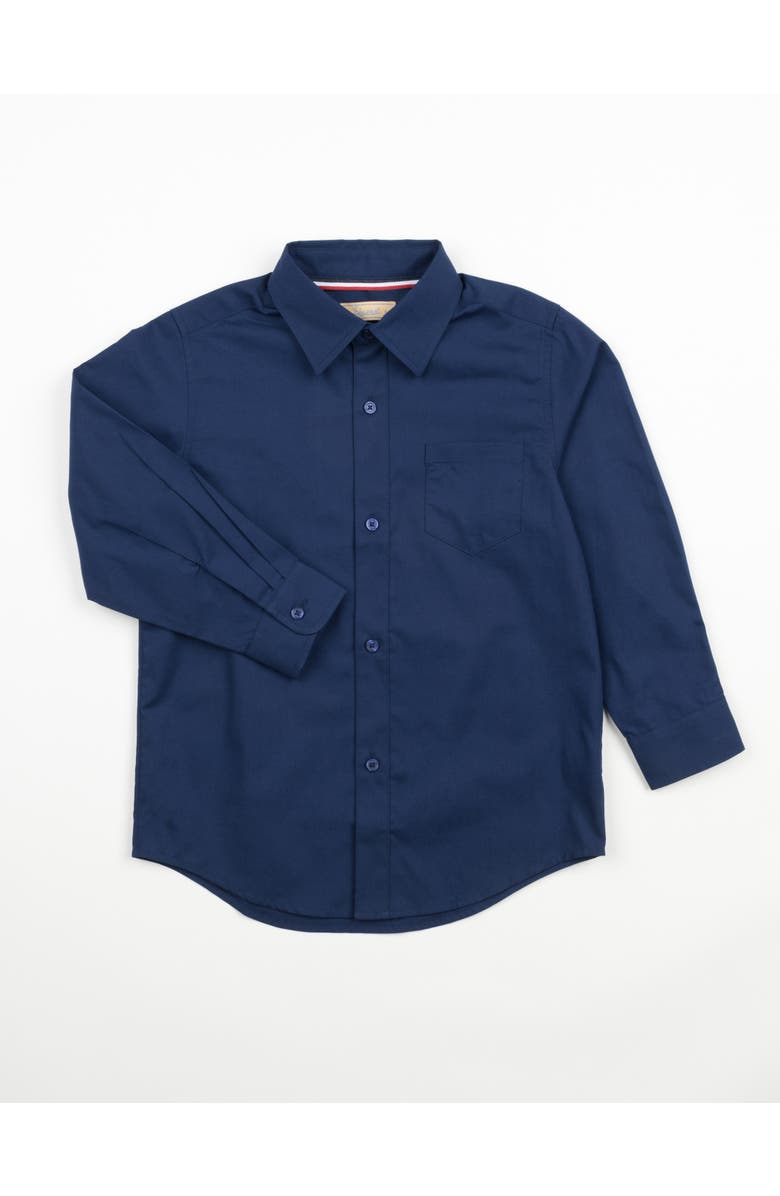 Leveret Boys Long Sleeve Dress Shirt, Alternate, color, Navy