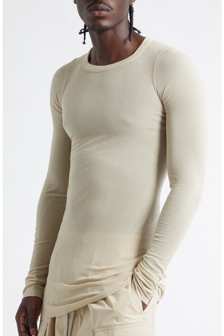 Long Sleeve Rib T-Shirt, Alternate, color, SAND