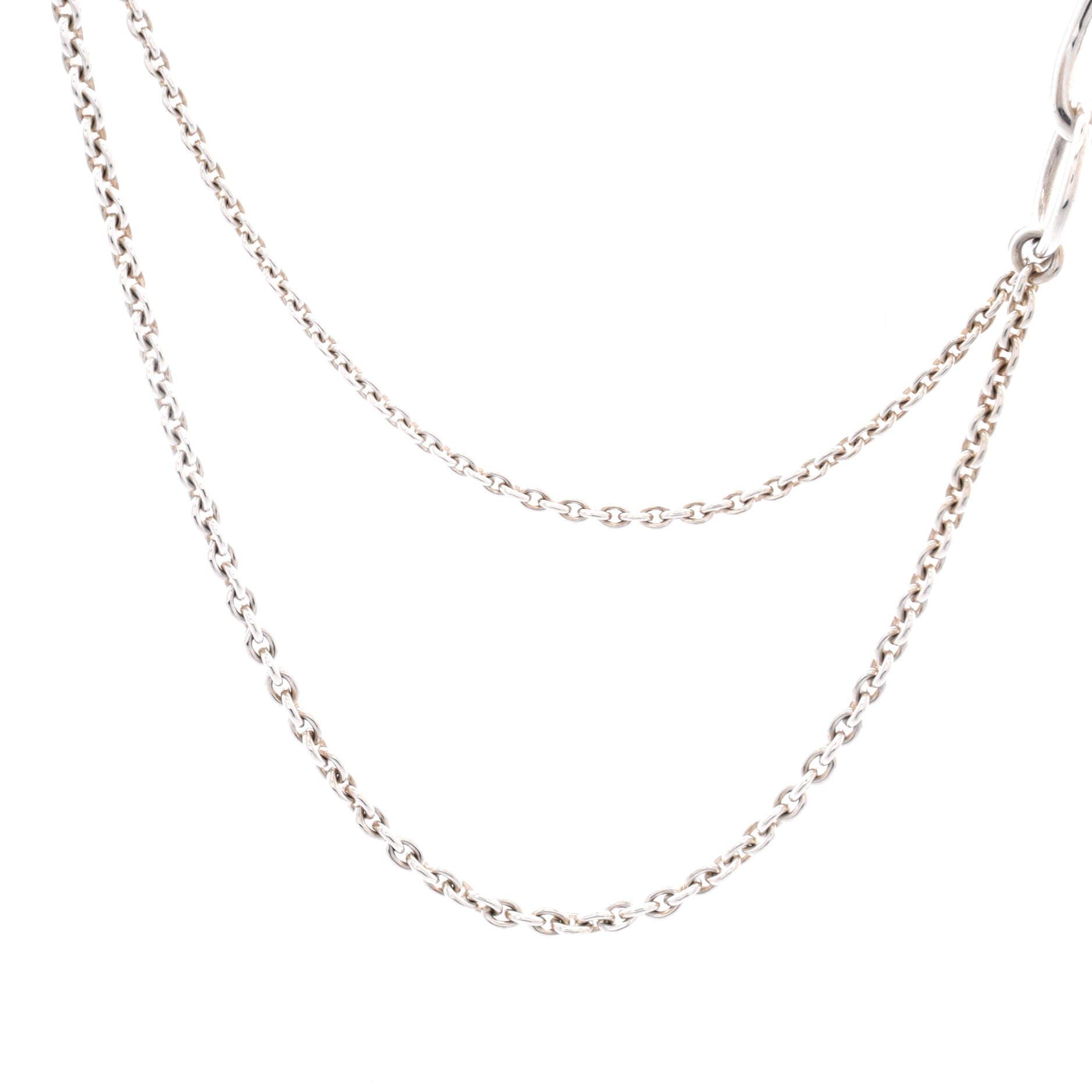 Chaine d'Ancre Punk Long Double Necklace Sterling Silver, Main, color, Metallic Silver