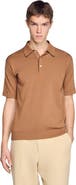 SANDRO Cotton and silk polo shirt