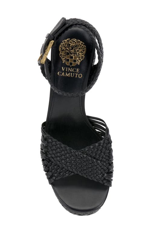Vince Camuto Pessa Ankle Strap Platform Sandal In Black