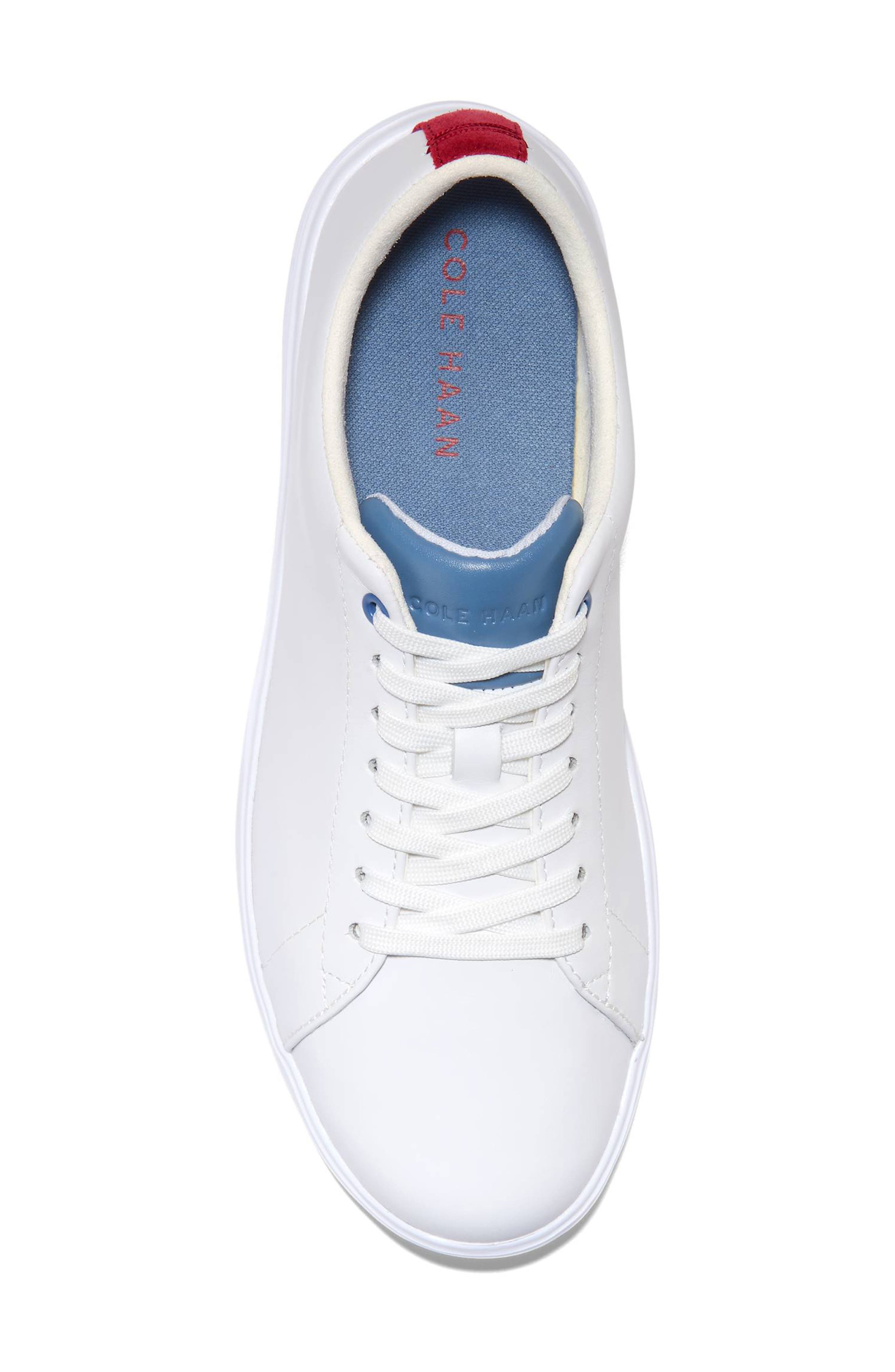 Cole Haan Grand Crosscourt Sneaker, Alternate, color, White Leather/ Rio Red Suede