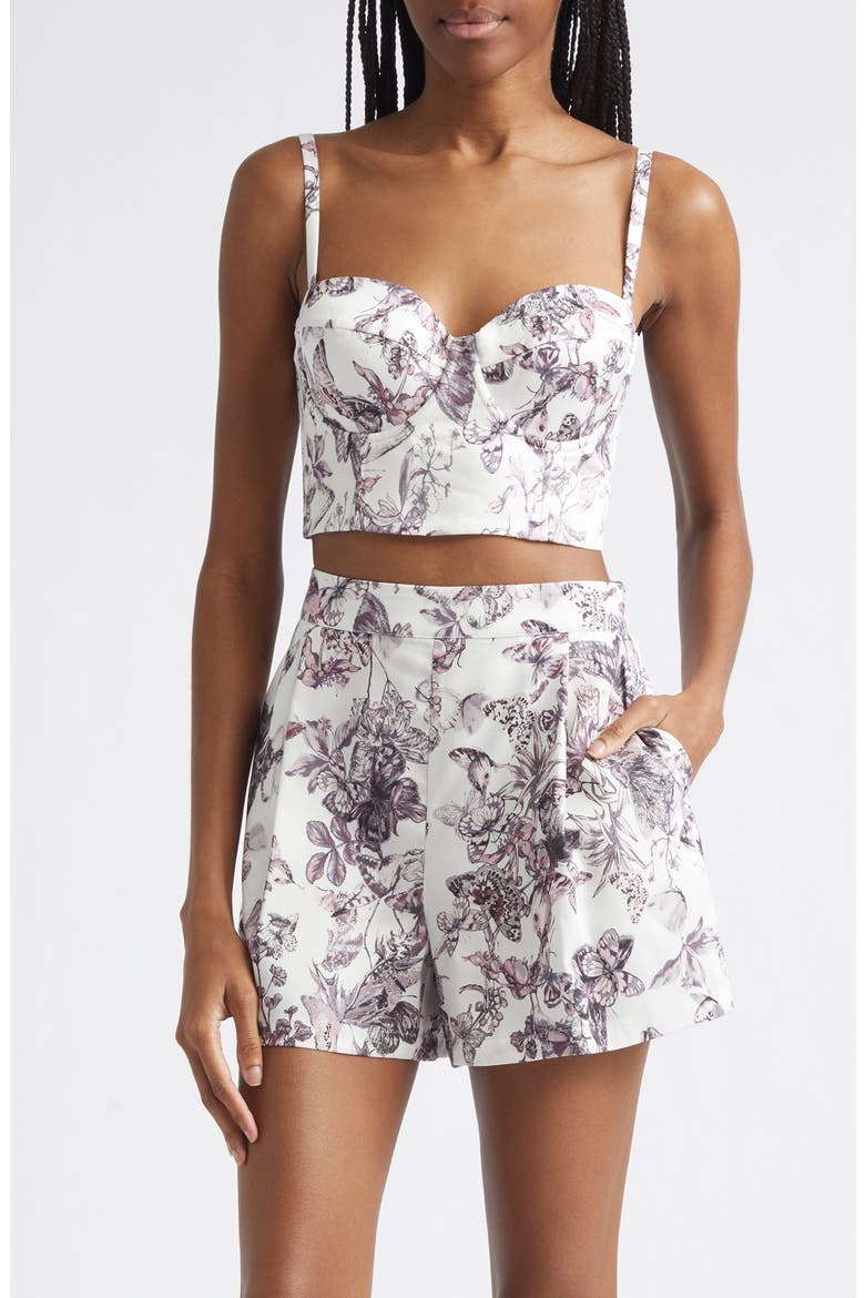 Sonya Butterfly Print Bralette, Main, color, VIN WHT WTRCOLOR BFLY