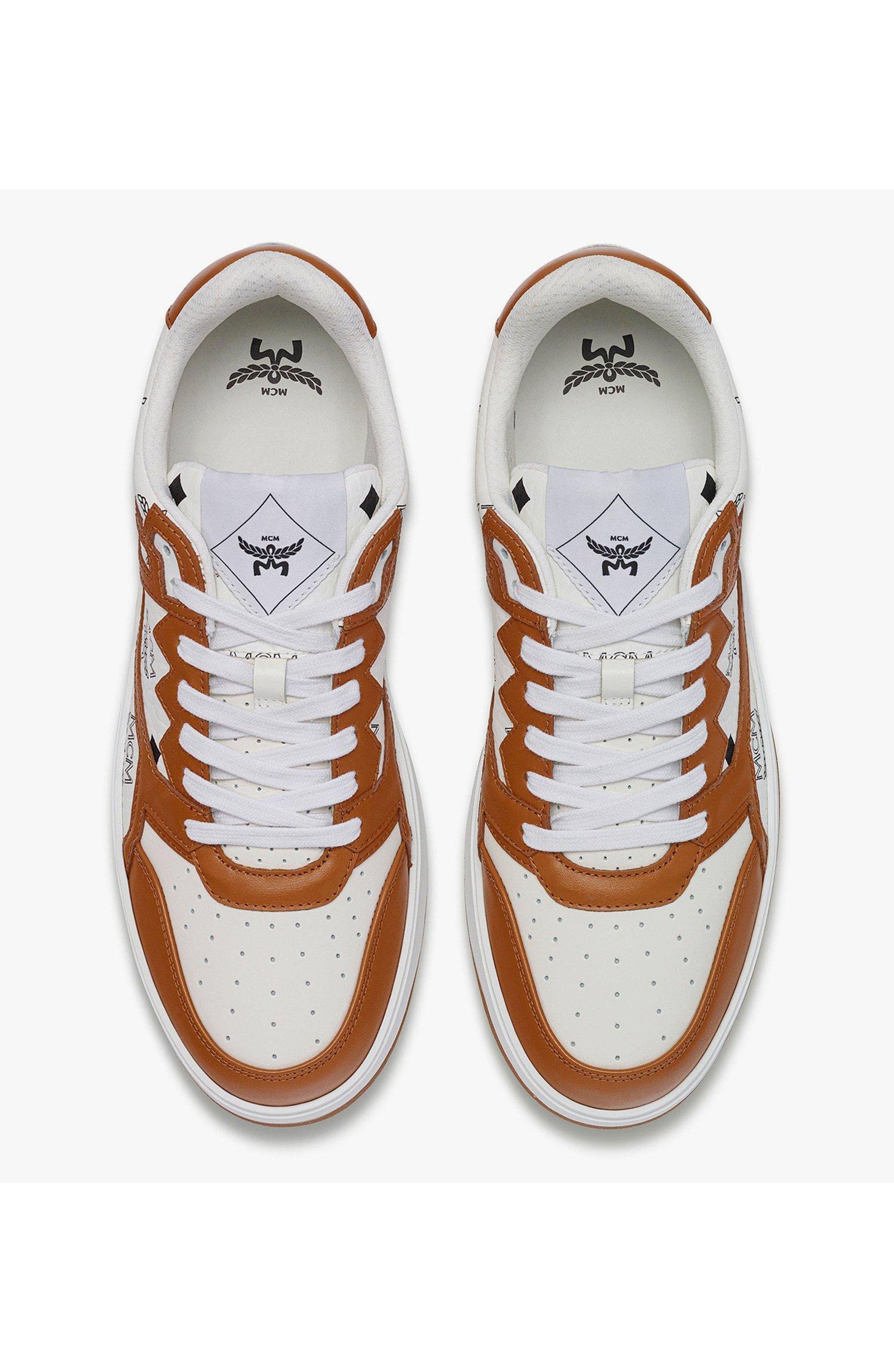 MCM Neo Terrain Lo Sneakers in Visetos, Alternate, color, 