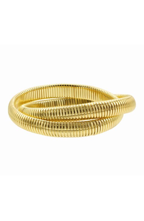 Layered Omega Chain Bracelet