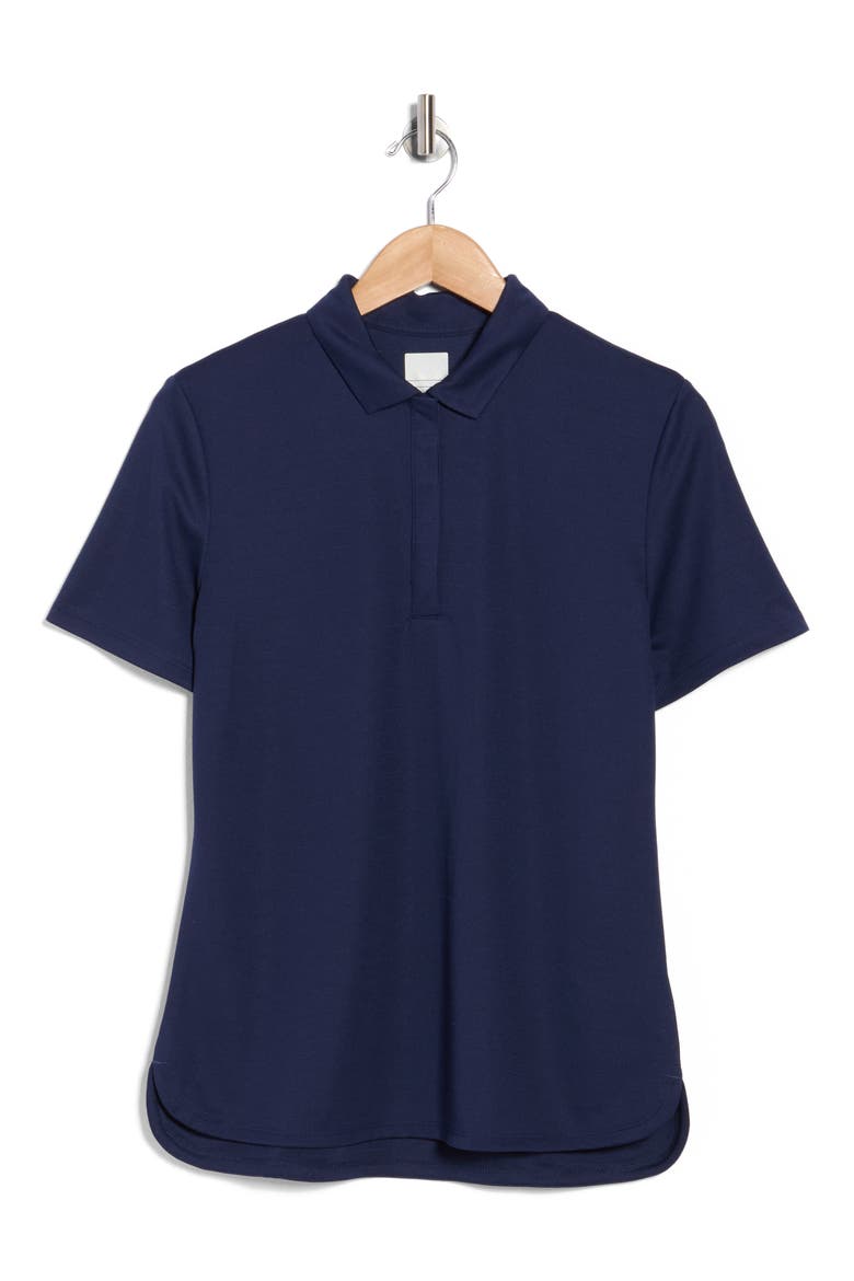 Solid Hue Polo, Alternate, color, PEACOAT