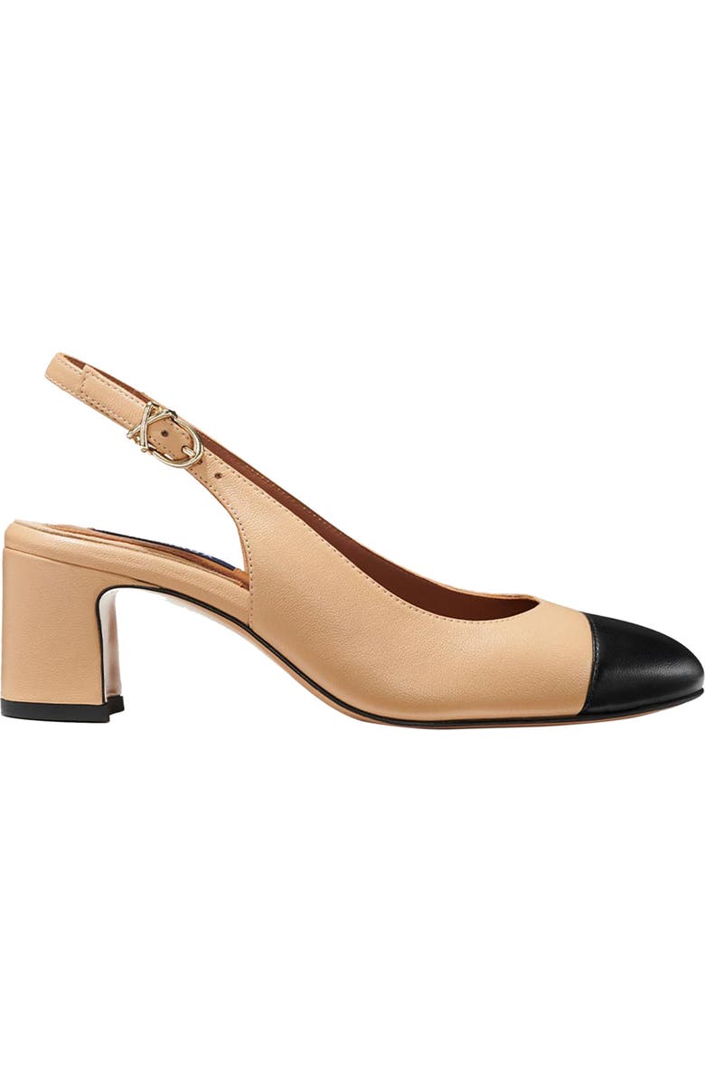 MARGAUX The Cap-Toe Cluny Slingback Pumps, Main, color, Dune And Black