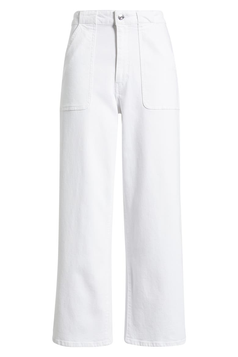 The Modern Pocket Wide Leg Jeans, Alternate, color, WHITE