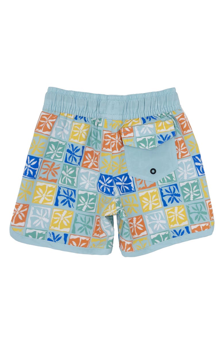 Feather 4 Arrow Palm Check Board Shorts, Alternate, color, 