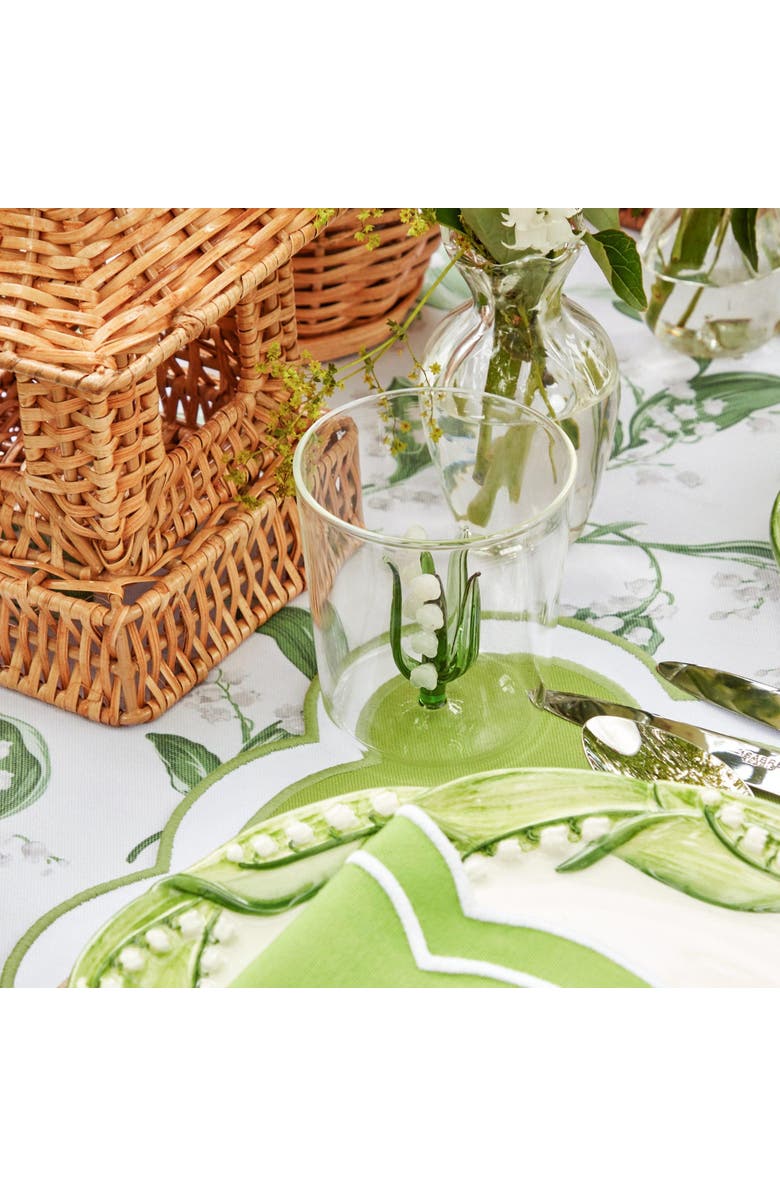 Mrs. Alice Lily of the Valley Glasses, Alternate, color, Green