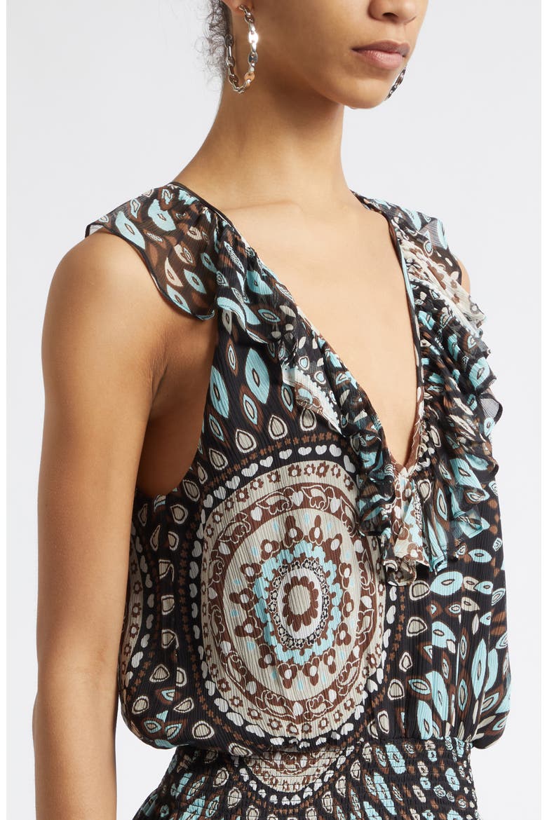 Morgan Medallion Silk Minidress, Alternate, color, MULTI MEDALLION