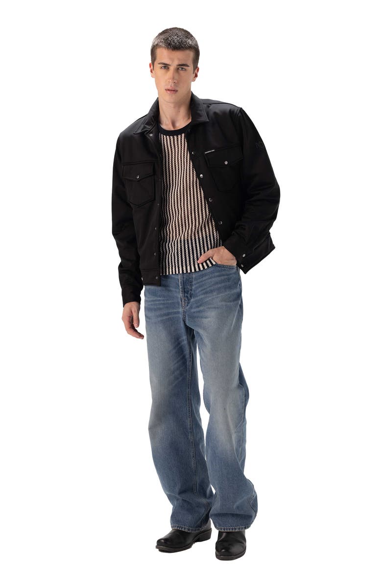 Men's Soft Shell Shirt Jacket, Alternate, color, Black