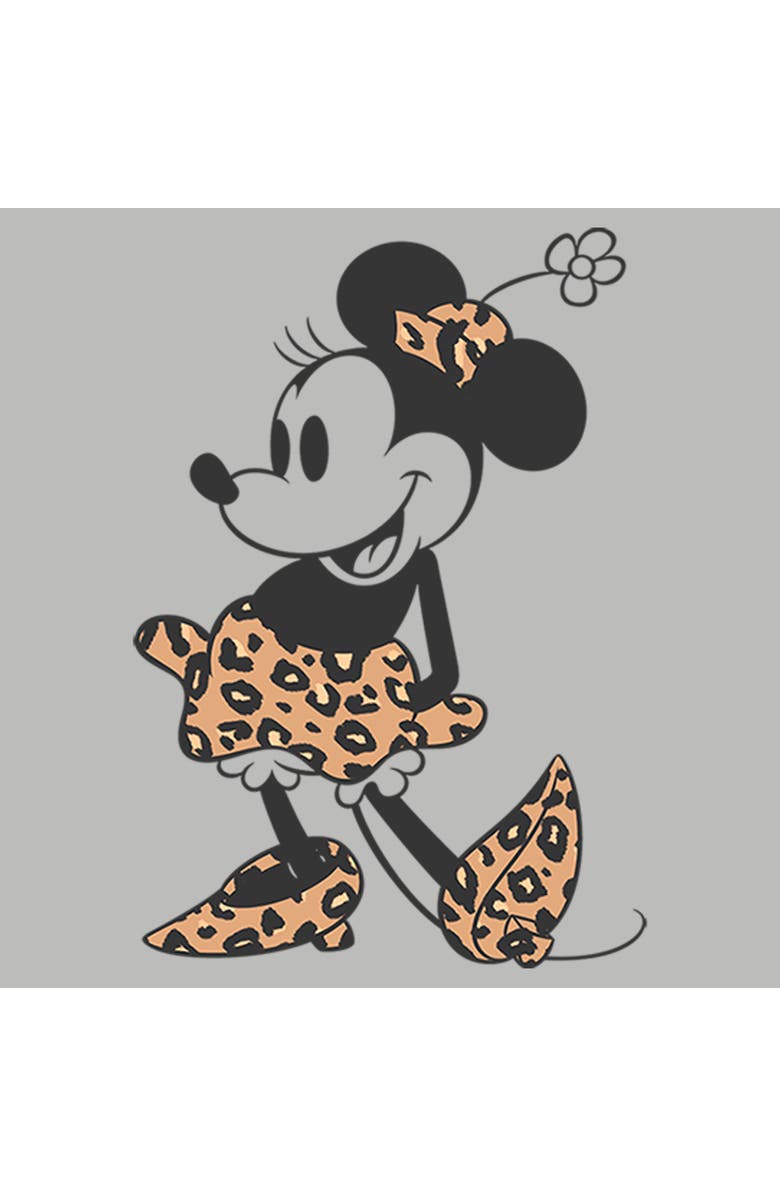 Minnie Mouse Women's Minnie Mouse Leopard Outfit Graphic T-Shirt, Alternate, color, Athletic Heather