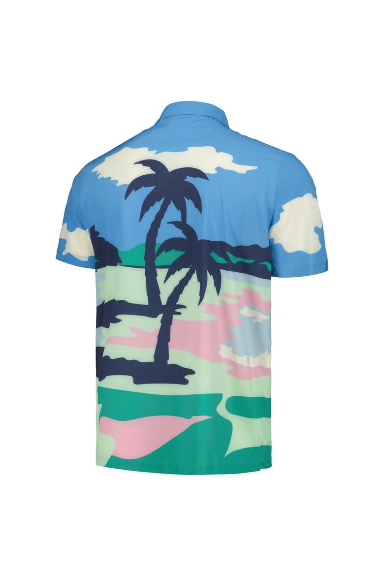 Men's Puma x PTC Blue WM Phoenix Open Print MATTR Button-Up Shirt, Alternate, color, Blue