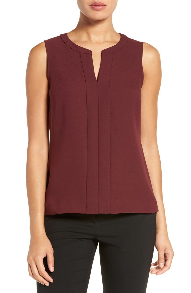 Emerson Rose Split Neck Sleeveless Shell, Main, color,