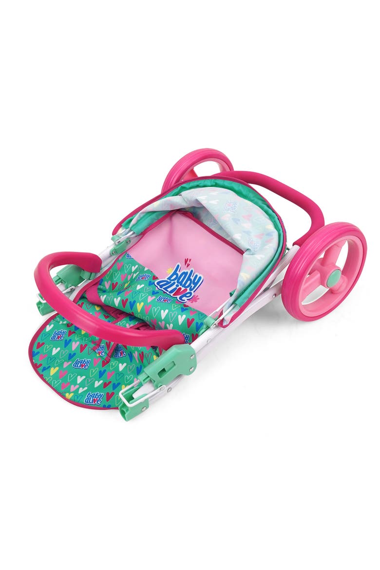 Doll Jogging Stroller, Alternate, color, Multicolored