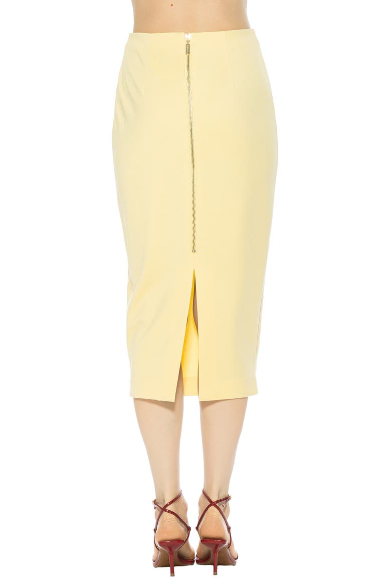 Jacki Pencil Midi Skirt, Alternate, color, YELLOW