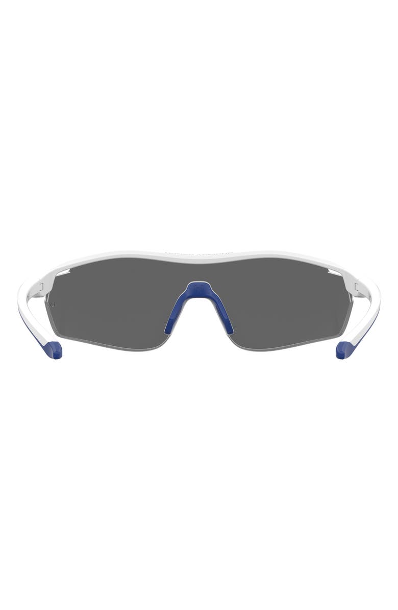 Under Armour 99mm Mirrored Sport Sunglasses, Alternate, color, Matte White