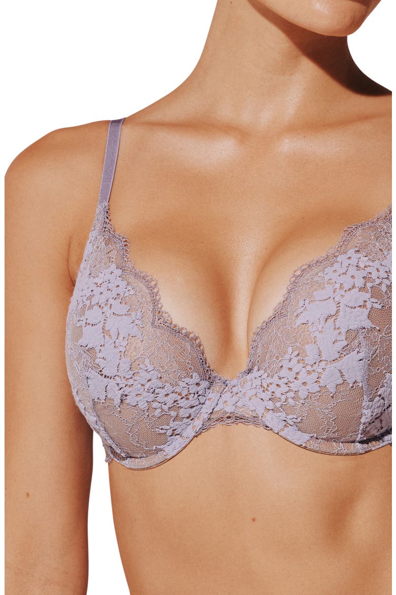 All Day Lace Push-Up Underwire Bra, Alternate, color, DREAMY LILAC