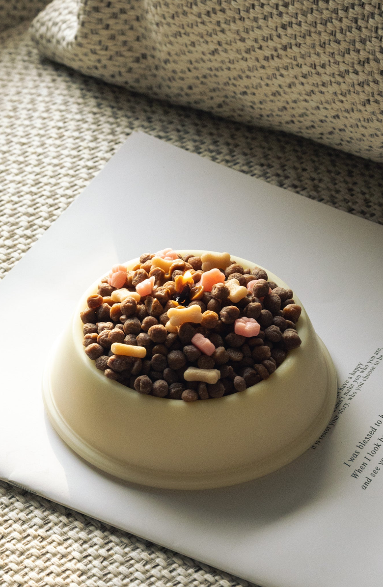 Southlake gifts Spoof Dog Food Bowl Candle, Alternate, color, Off-White