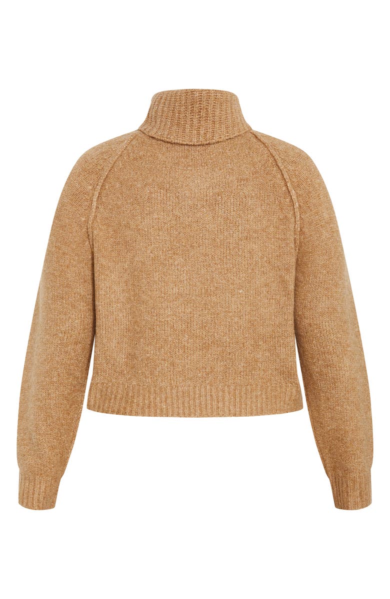 City Chic Demi Turtleneck Sweater, Alternate, color, Sand
