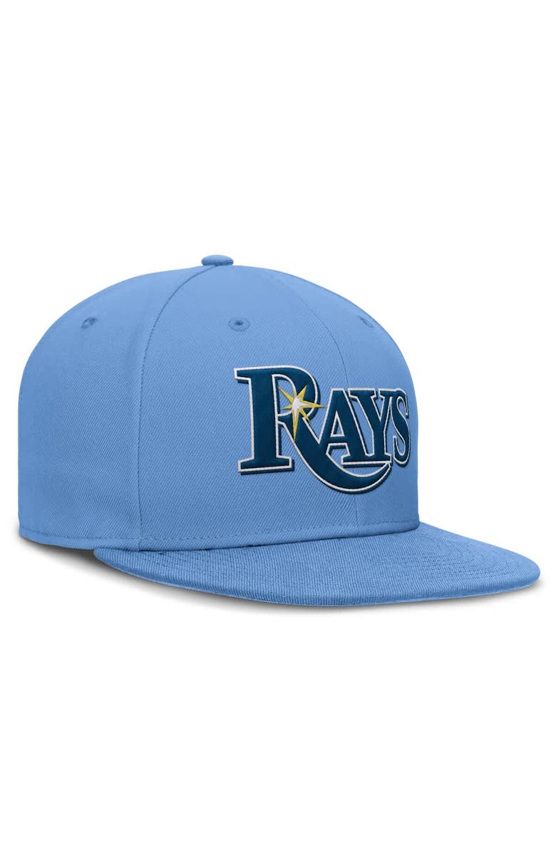 Nike Men's Nike Light Blue Tampa Bay Rays True Round Bill Performance Fitted Hat, Alternate, color, Light Blue
