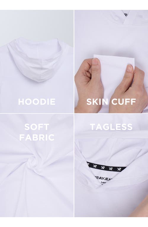 X-ray Xray Kids' 3-pack Hooded Long Sleeve Cotton T-shirts In White