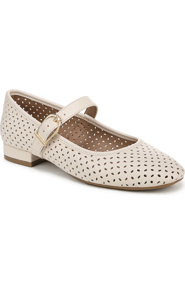 LifeStride Cameom Perforated Ballet Flat, Main, color, Cream