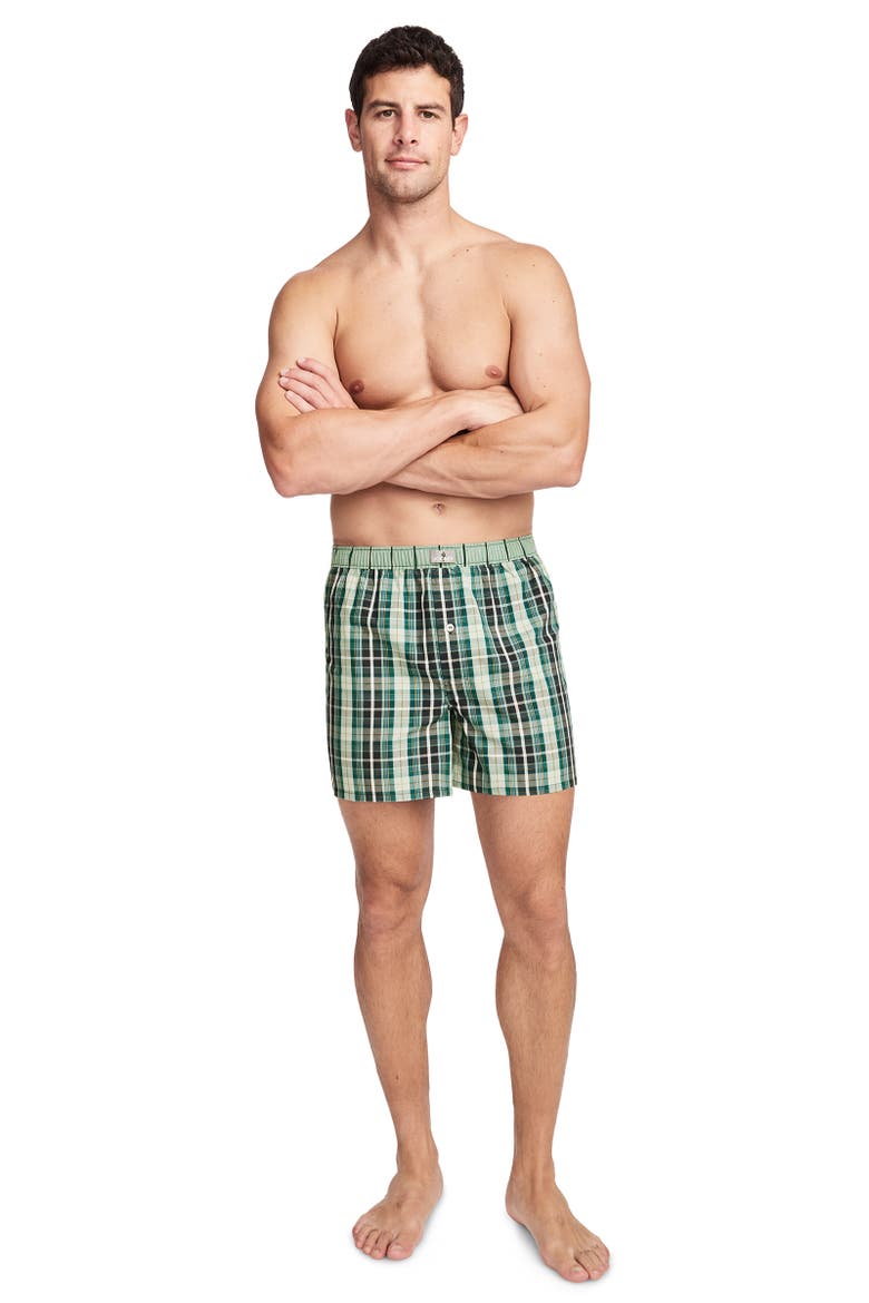 Men's 100% Cotton Woven 5" Boxer, Alternate, color, Lodge Plaid