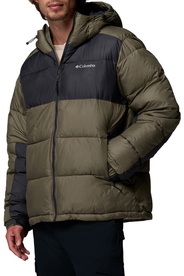 Pike Lake II Hooded Puffer Jacket, Alternate, color, STONE GREEN/ SHARK
