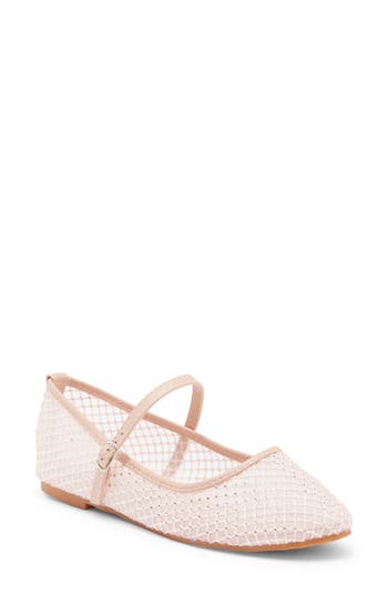 Top Guy Shoes Rosario Rhinestone Mesh Mary Jane Flat