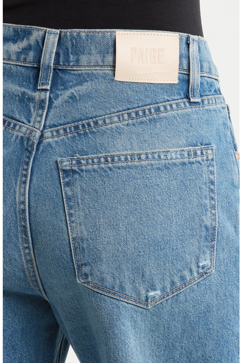 Arellia Skimmer Covered Button Fly Wide Leg Jeans, Alternate, color, TERAZZO DESTRUCTED CHEW HEM