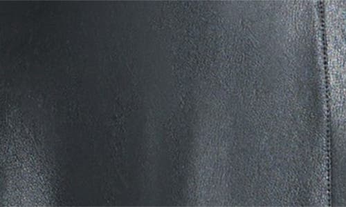Commando V-neck Faux Leather A-line Dress In Black