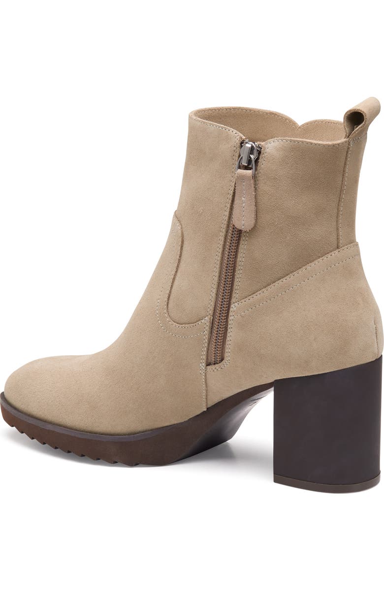 Johnston & Murphy Izzie Waterproof Platform Bootie, Alternate, color, Taupe Waterproof Suede