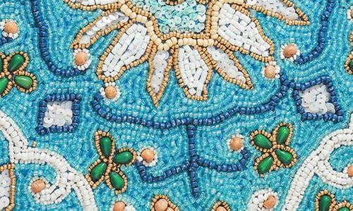 Tiramisu The Majestic Azulejo Beaded Placemat In Blue