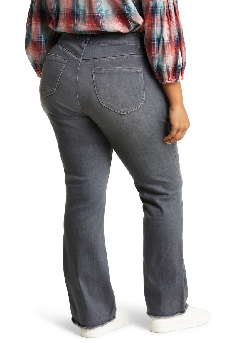 'Ab'Solution Raw Hem Straight Leg Jeans, Alternate, color, GREY