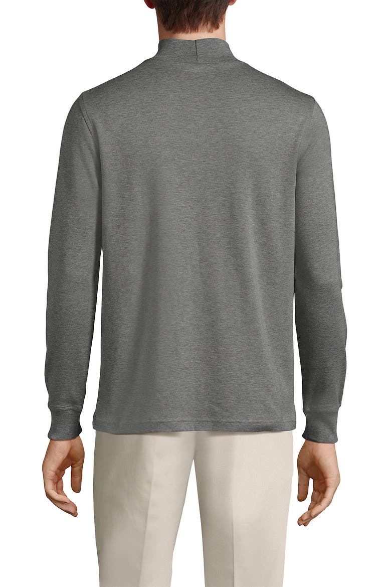 Cotton Supima Mock Turtleneck, Alternate, color, Pewter Heather