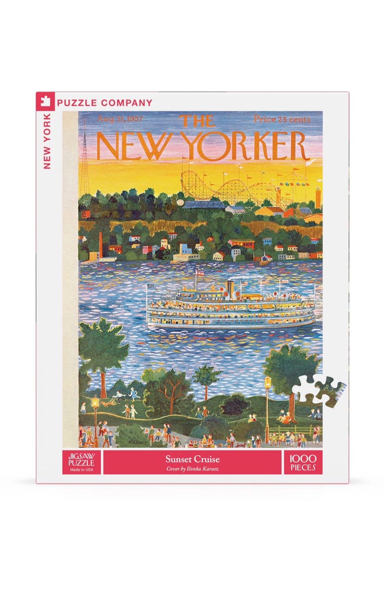 NEW YORK PUZZLE COMPANY Sunset Cruise 1000 Piece Puzzle, Main, color, NO COLOR
