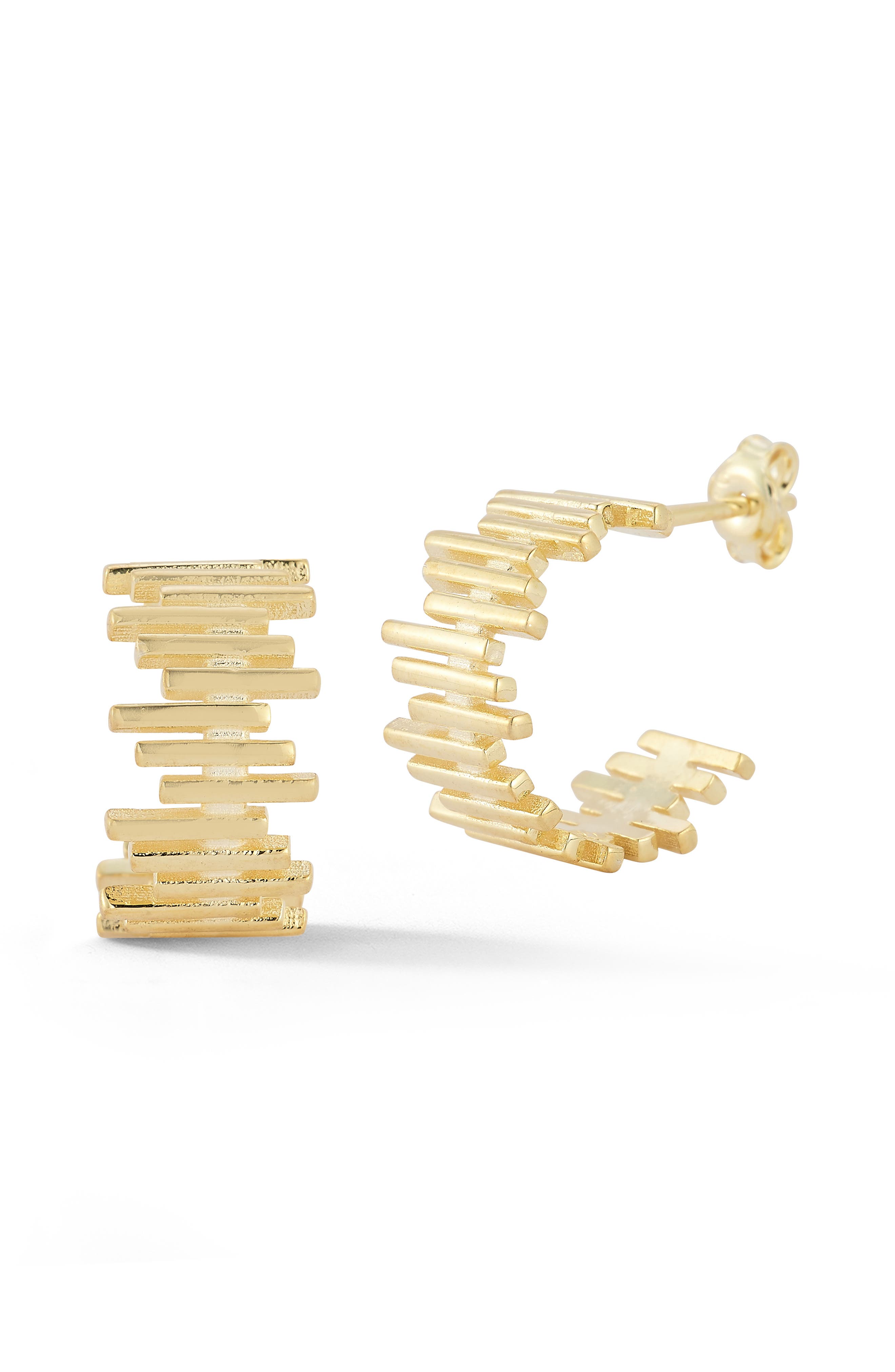 GLAZE JEWELRY Ribbed Hoop Earrings