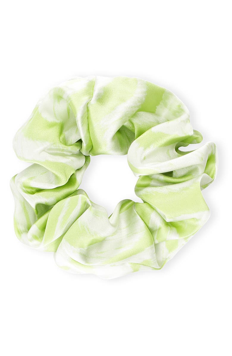 Ganni Silk Stretch Scrunchie, Main, color,