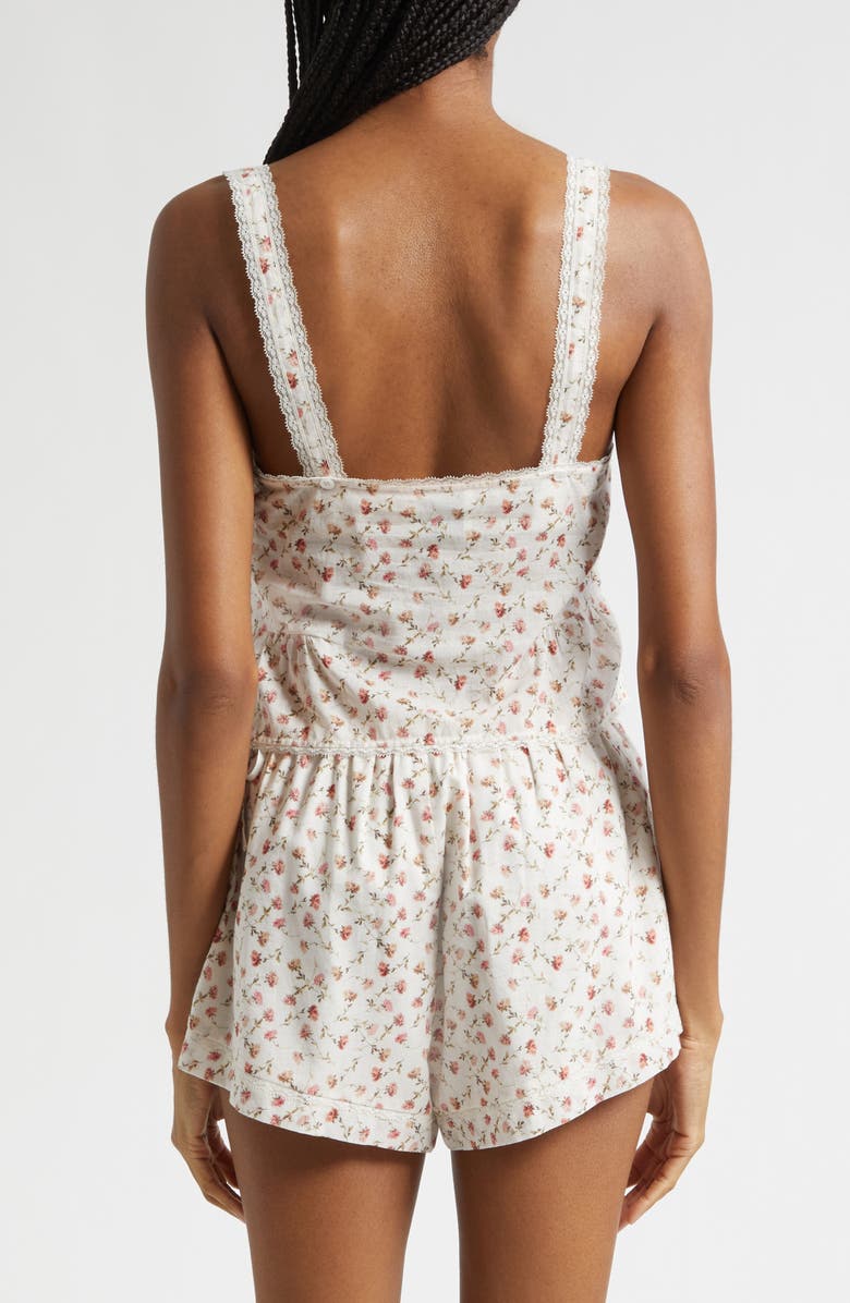 POSSE Charlotte Ditsy Floral Cotton Tank, Alternate, color, Watercolour Floral