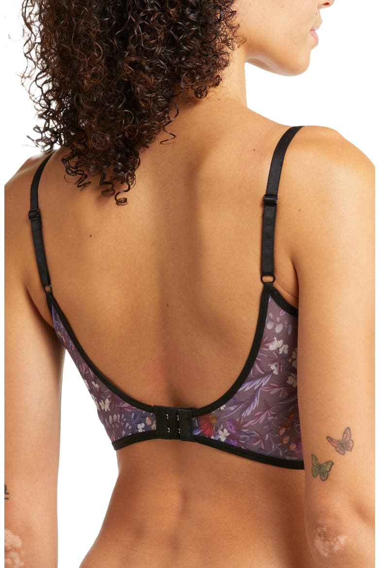 Plunge Neck Bralette, Alternate, color, PURPLE