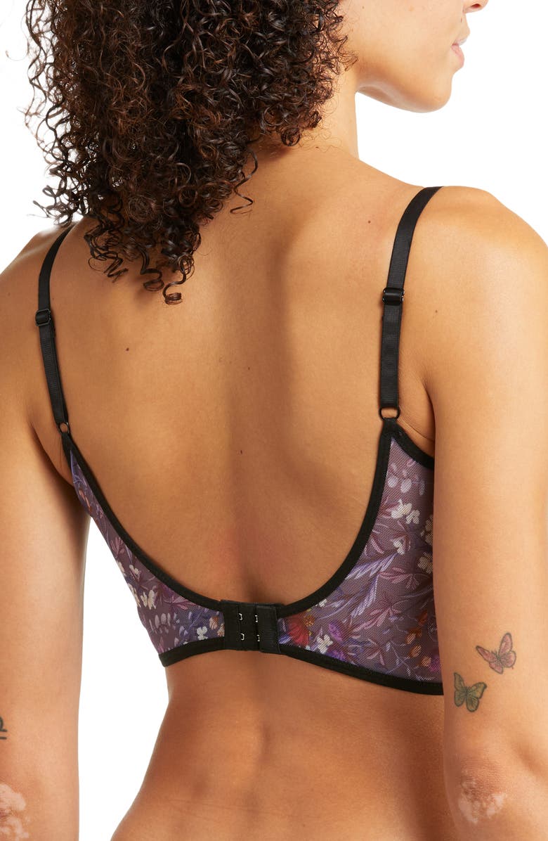 Hauty Plunge Neck Bralette, Alternate, color, Purple