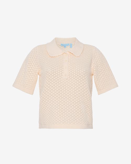 Draper James Sweater Polo With Scalloped Collar