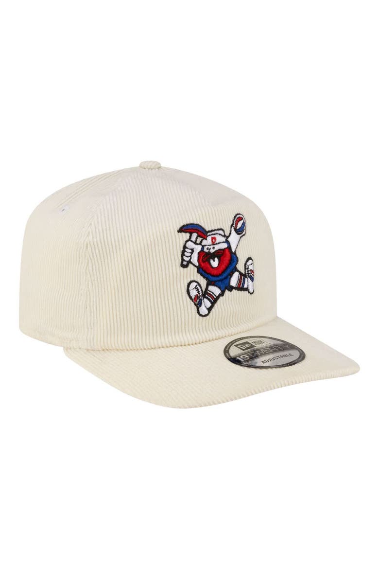 Men's New Era  White Denver Nuggets 19TWENTY 80s Chrome Corduroy Adjustable Hat, Alternate, color, White