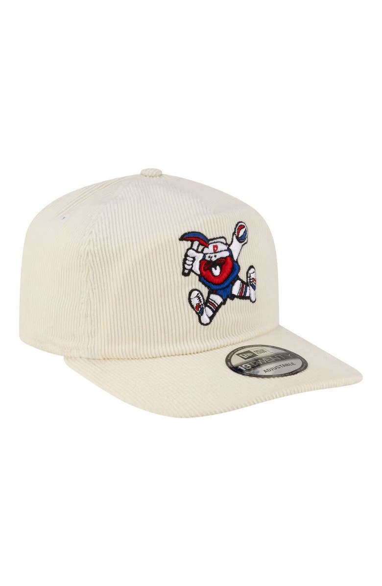New Era Men's New Era White Denver Nuggets 19TWENTY 80s Chrome Corduroy Adjustable Hat, Alternate, color, White